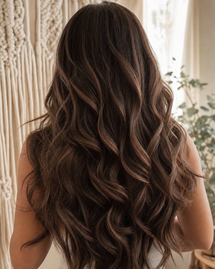 Thicker, fuller lengths after an extension install added density to fine hair, color-matched by an extension-certified stylist in Auburn CA.